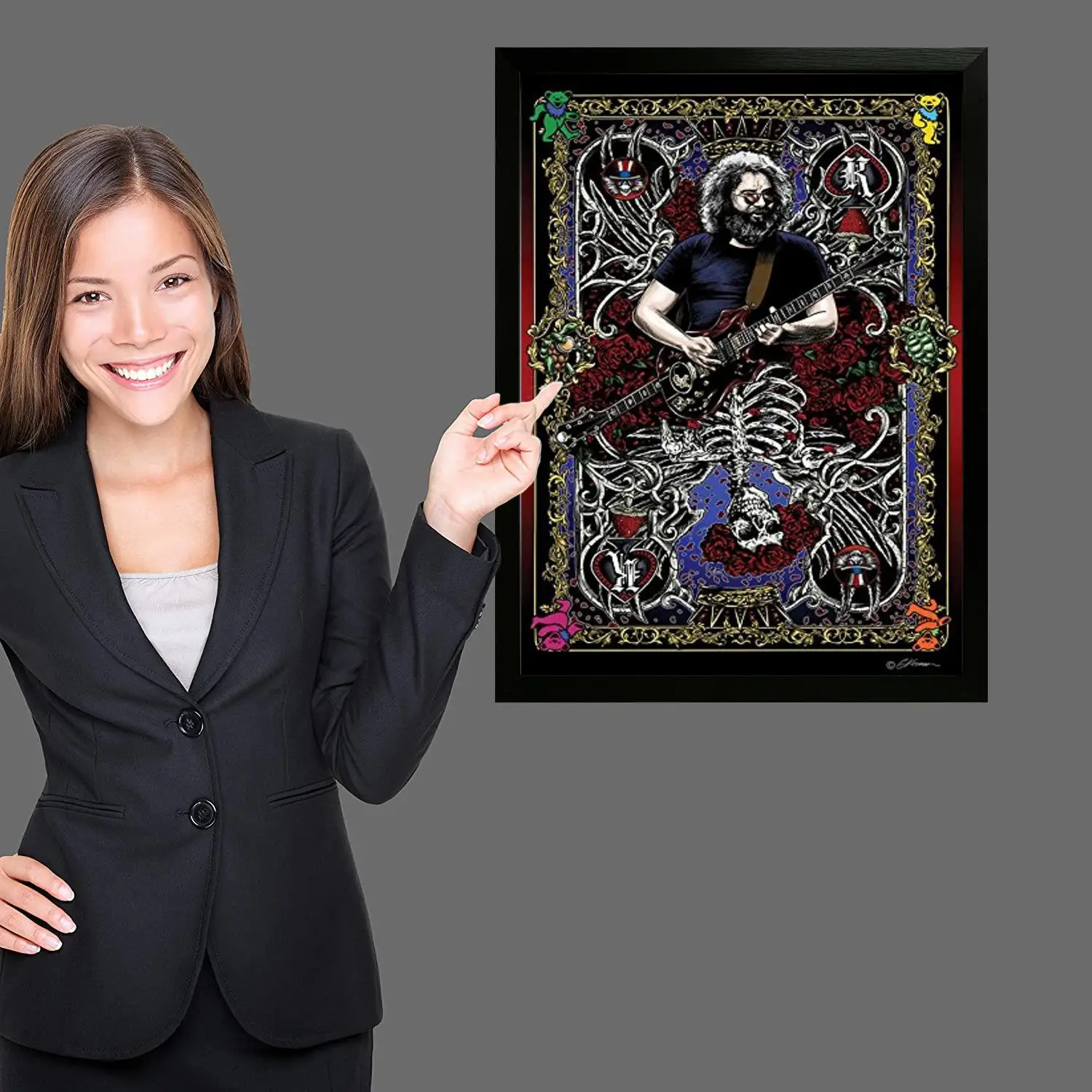 Художественный постер Джерри Гарсия на холсте