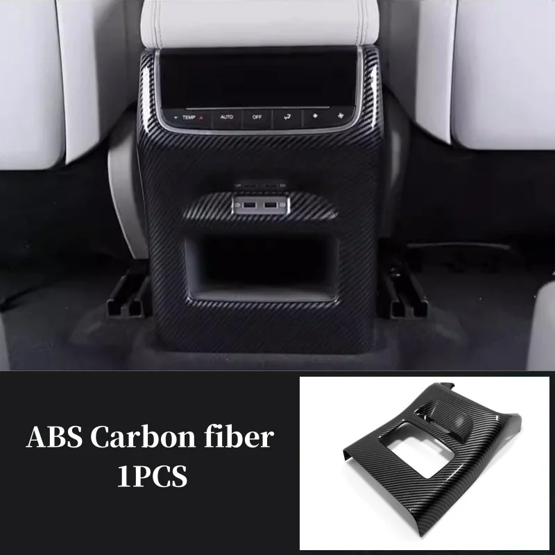 

Для Trumpchi GAC GS8 2022 2023 2024, АБС-пластик, карбоновое автомобильное заднее сиденье, вентиляционное отверстие, USB-рамка, крышка, накладка, аксессуары для стайлинга