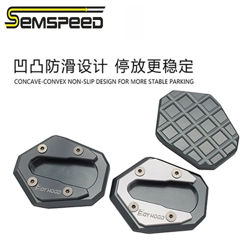 

Semspeed For CFMOTO 700CL-X 2023 2024 Newest Foot Side Stand Enlarger Plate Kickstand Enlarge Extension Kit CNC Kick-stand Pad