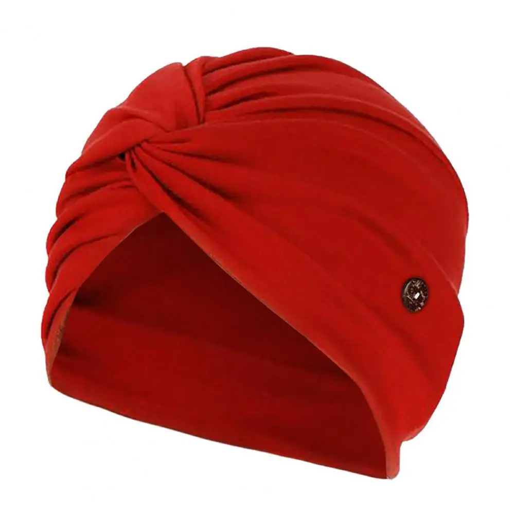 

Cap Button Design Breathable Cotton Cross Twist Cap for Daily Wearing