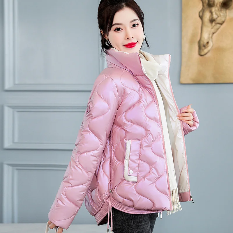 2023 Women Winter Jacket Coats Thick Down Cotton Padded Overcoat Female Parka Korean Glossy Short Coat Woman Windbreaker Jackets enlarge