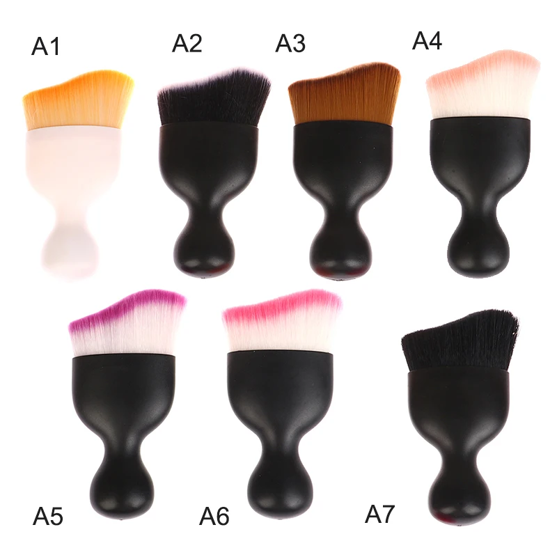 

1Pc Angled Foundation Makeup Brushes Face Blush Make Up Brushes Wavy Powder Face Essential Cosmetic Tools Portable