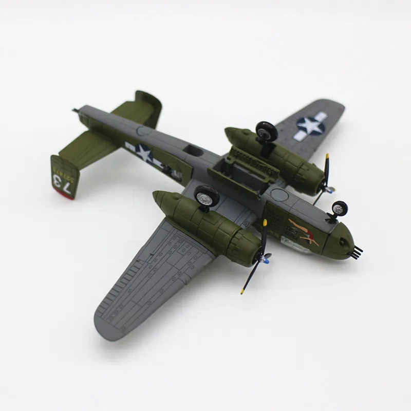1/144 Scale B-25 Bomber Mitchell Airplane USA 1943 North American WWII Fighter Model Alloy Toys Can't Fly for Display Collection