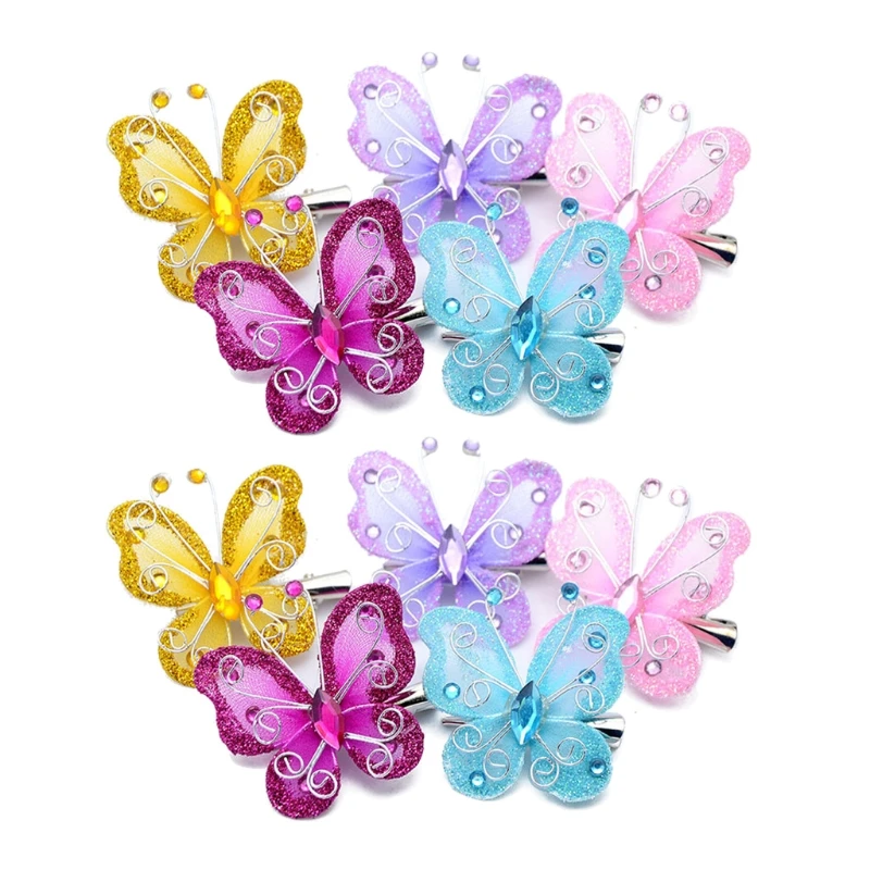 

10 Pcs for butterfly Hair Clips Cute Headdress Hairpin Barrette for Kids Baby Gi