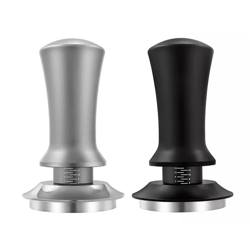 

Tamper 58Mm Adjustable Depth With Graduated 30Lb Espresso Spring Calibrated Tamper