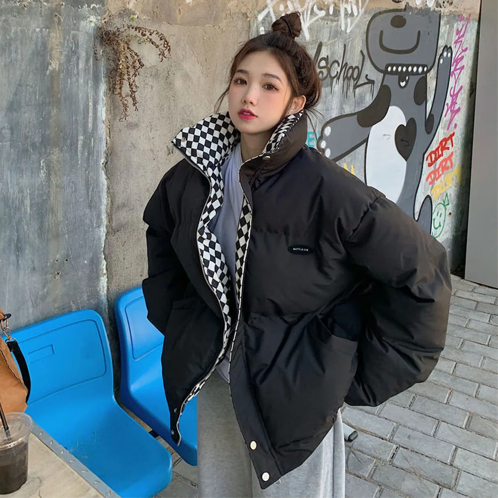 Winter Clothes Women 2022 Thicken Warm Down Cotton Coats Casual Loose Puffer Jackets Winter Padded Parkas Coat Female Outwear