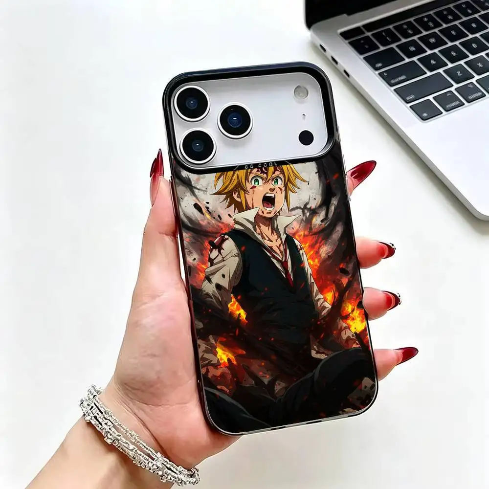 Фото Чехол для телефона S-Seven Deadly Sins M-Meliodas для iPhone 17, 16, 15, 14, 13, 12 Plus, Pro Max, с цветным серебристым покрытием внутри. №4