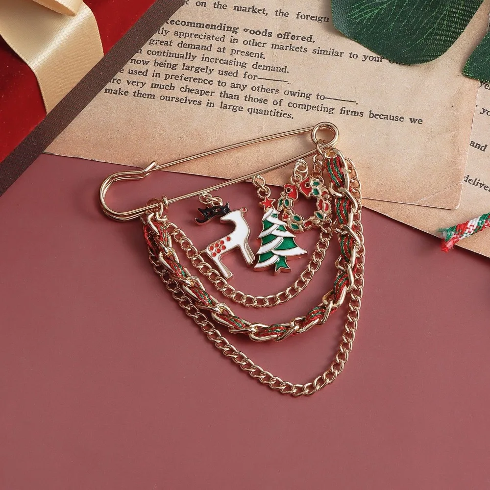 Простая мультяшная рождественская брошь снежинки снеговик пояс булавка