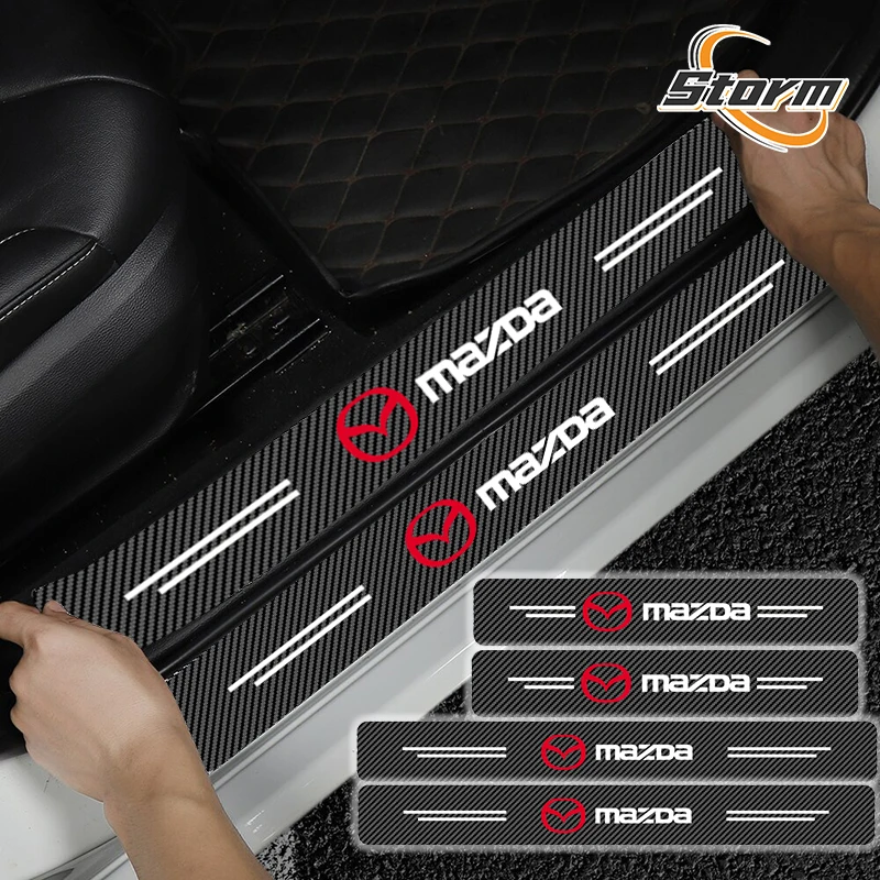 

4pcs Car Threshold Door Sill Protector Anti Scratch for Mazda 3 5 6 323 626 CX-3 CX-4 CX-5 CX-7 CX-9 Axela 6 RX8 7 MX3 MX5 Decor