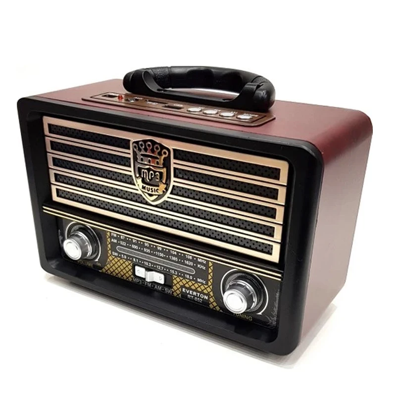 

Retro radio portable wooden wireless Bluetooth high fidelity speaker stereo AM FM radio receiver player USB TF Card aux MP3