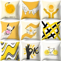 summer fashion yellow banana printed cushion simple style throw pillowcase