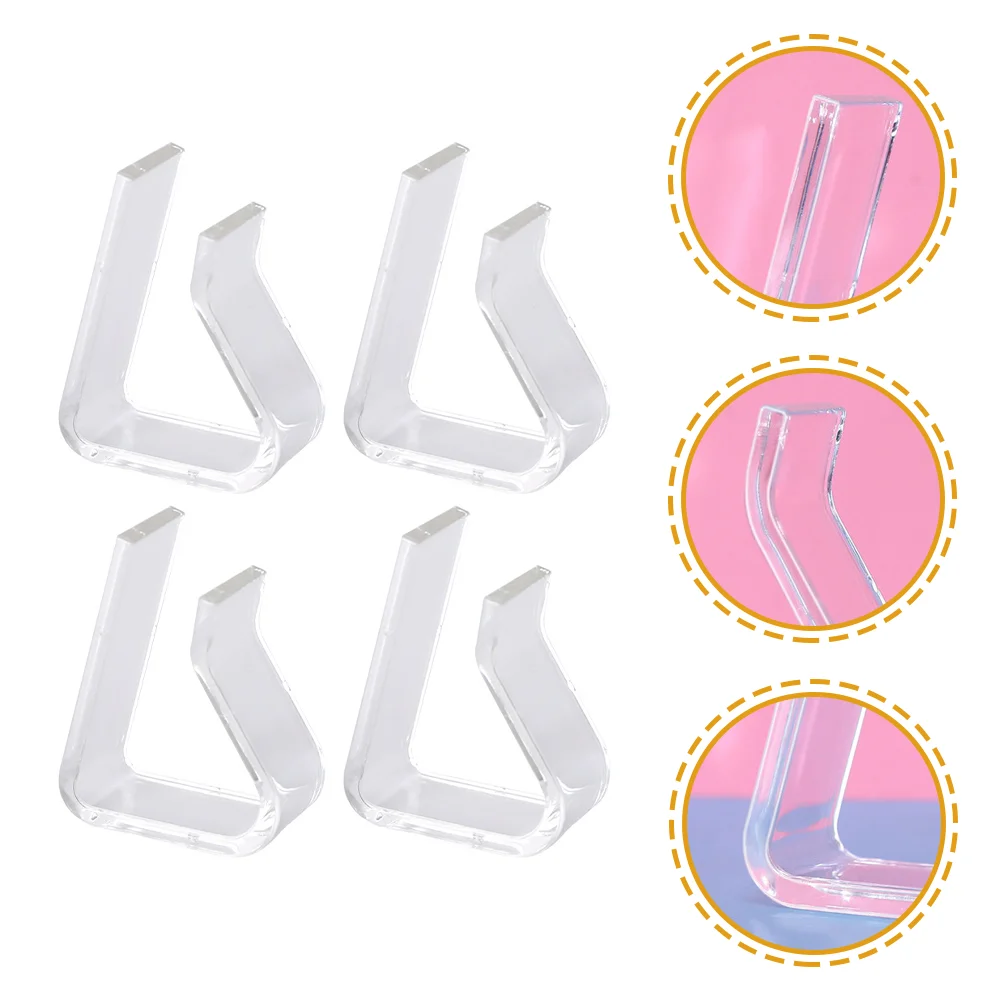 

4pcs Kitchen Table Cloth Holder Picnic Table Cloth Holder Party Supplies Tablecloth Clips Triangle Table Cover Clamp