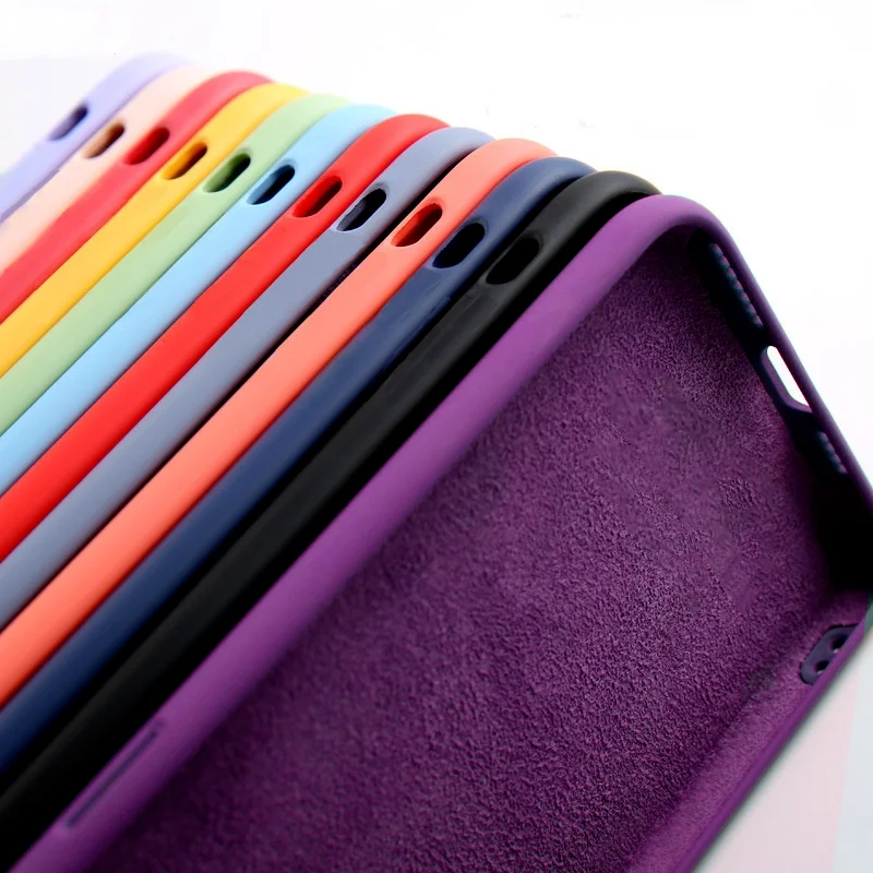 

Чехол для IPhone, роскошный оригинальный мягкий чехол из жидкого силикона для IPhone 11 12, противоударный чехол для телефона