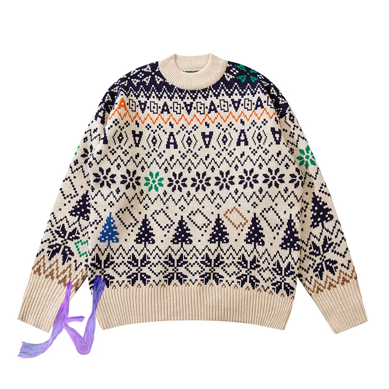 

Ader Error Sweaters Full Print Christmas Tree Sweater Men Women Snowflake Adererror Pullovers