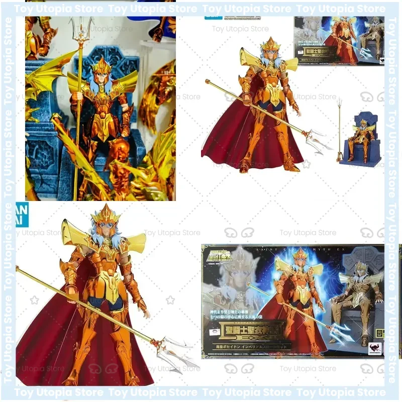 Фото BANDAI Saint Cloth Myth EX: Набор «Трон Посейдона» Делюкс для коллекционных фигурок аниме-персонажей, модель-игрушка, подарок для фанатов, лимитированная серия №1