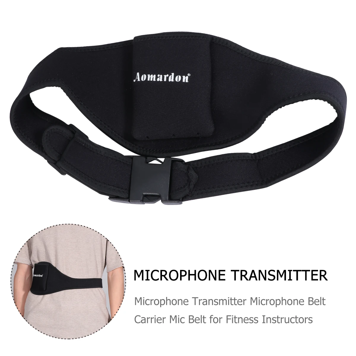 

Microphone Transmitter Pouch Microphone Belt Carrier Mic Belt for Fitness