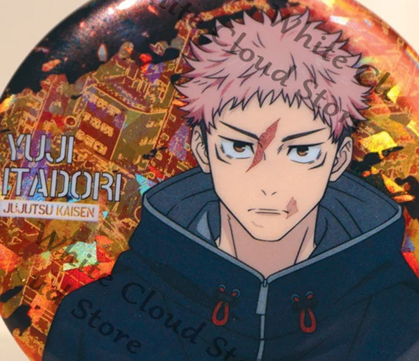Фото Официальный значок-эмблема из аниме «Магическая битва» (Jujutsu Kaisen) с изображением Юдзи Итадори, Юты Ококу, Мегуми Фушигуро, Чосо. Подарок. №2