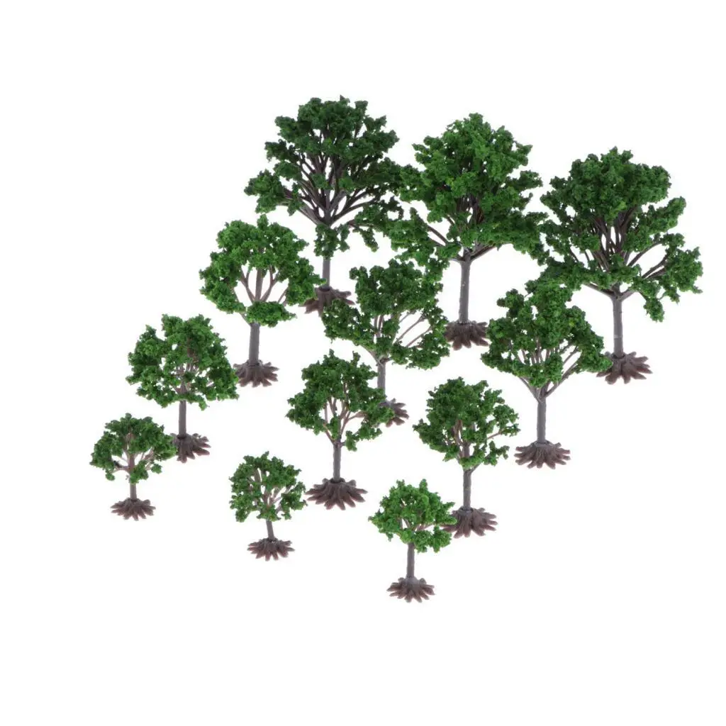 

12 шт., 1,6-3,9 дюйма, модель персиковых деревьев для модели поезда,