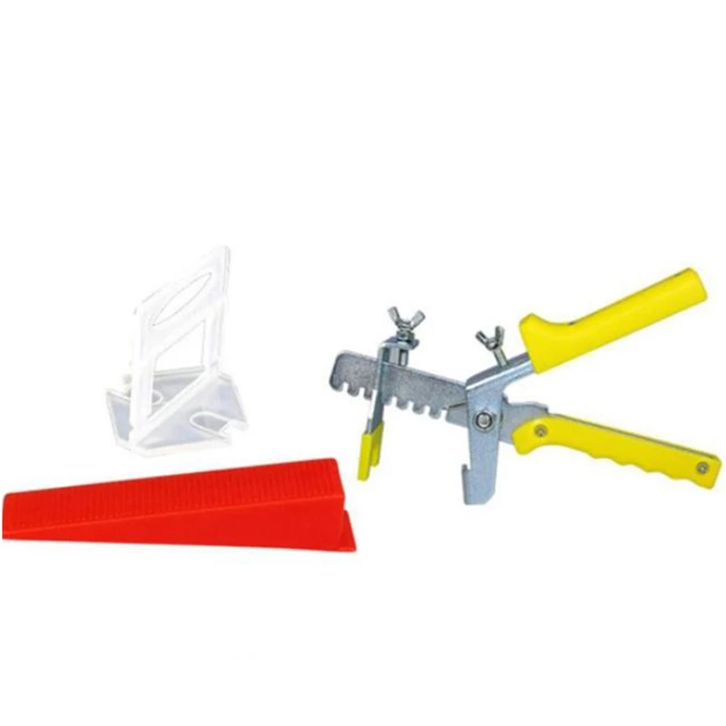 

401 Tile Leveling System 1.5 Mm 300 Clips + 100 Wedges + 1 Piece Of Pliers Plastic Paving Tool Tile Spacer