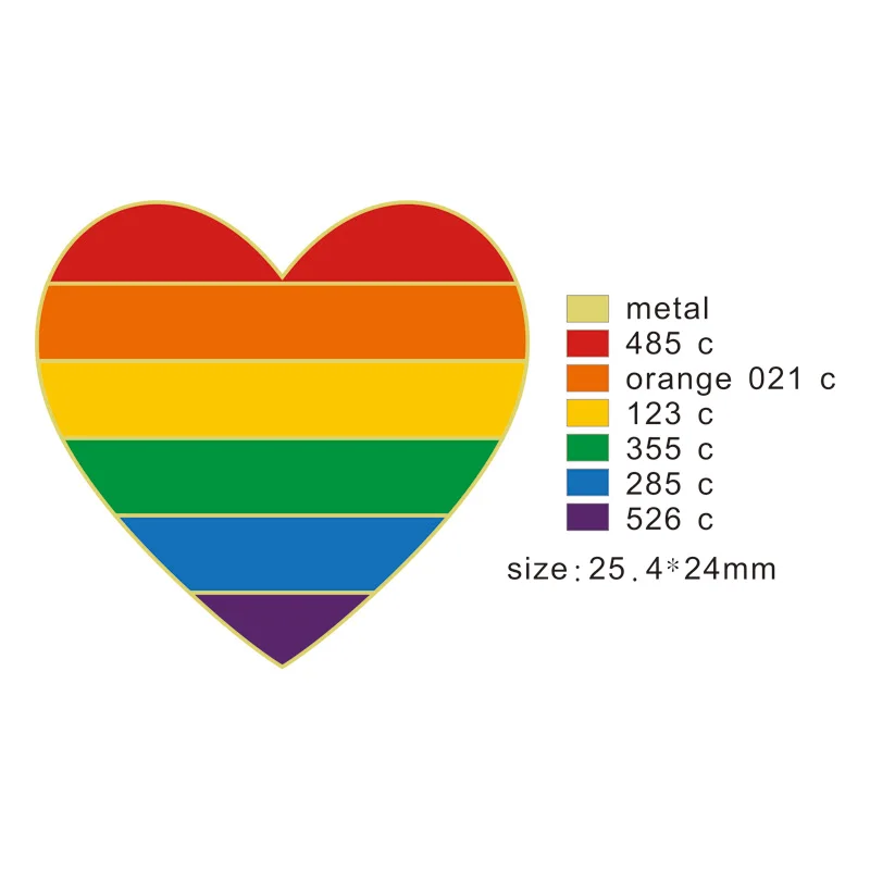 Радужная брошь с любовным письмом знаки Creativo металлическая булавка для