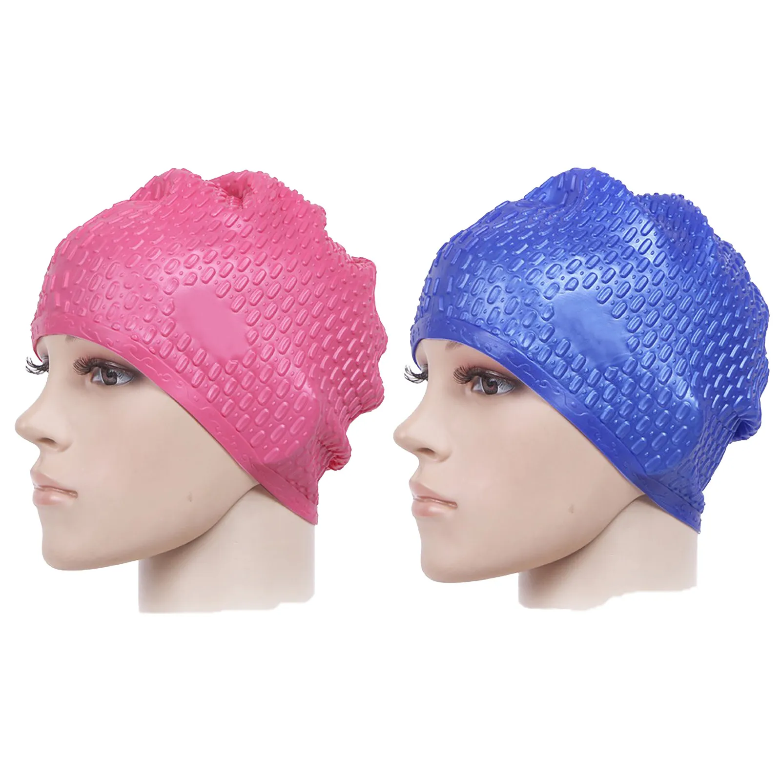 

Силиконовая шапочка унисекс для плавания, гибкая Водонепроницаемая Кепка для защиты головы от капель воды для взрослых, для бассейна, ванно...