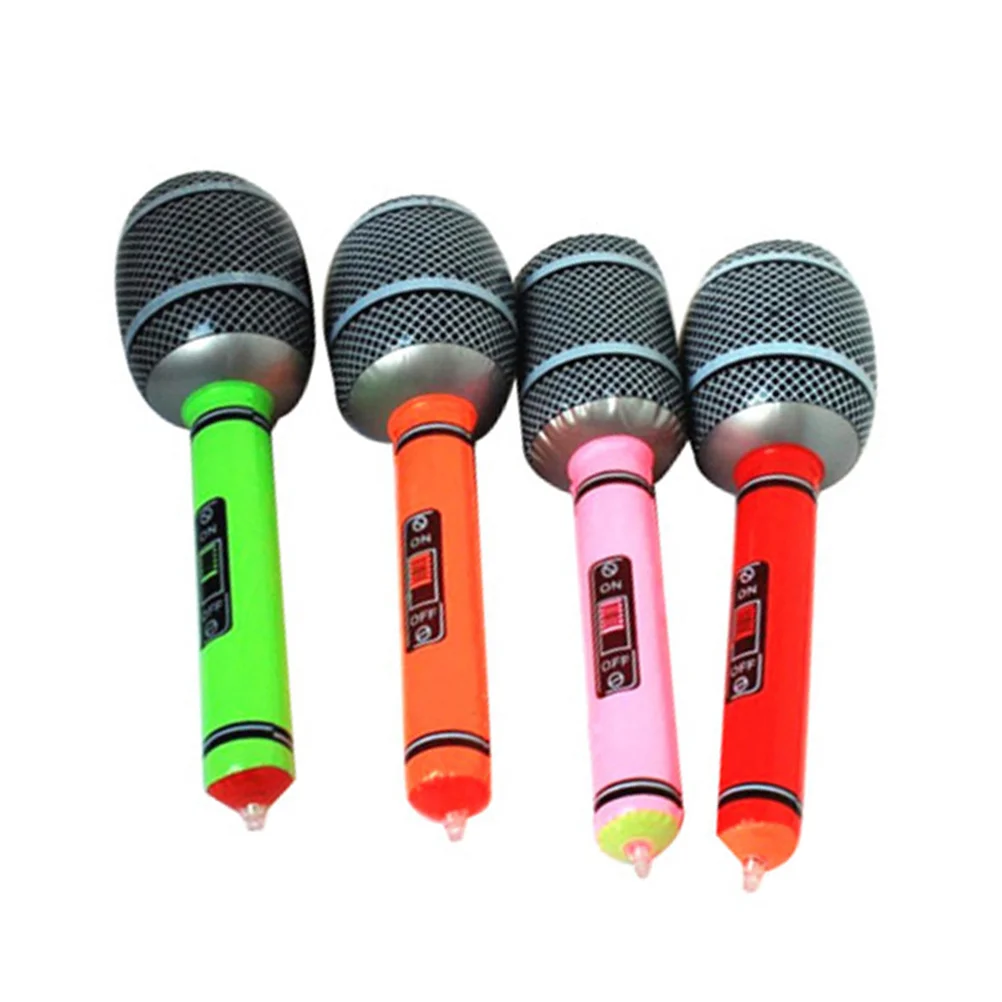 

Inflatablemicrophone Party Microphones Mic 80S Fun Starfavors 90S Props Karaoke Favor Blowtoys Instrumentskidswireless Prop