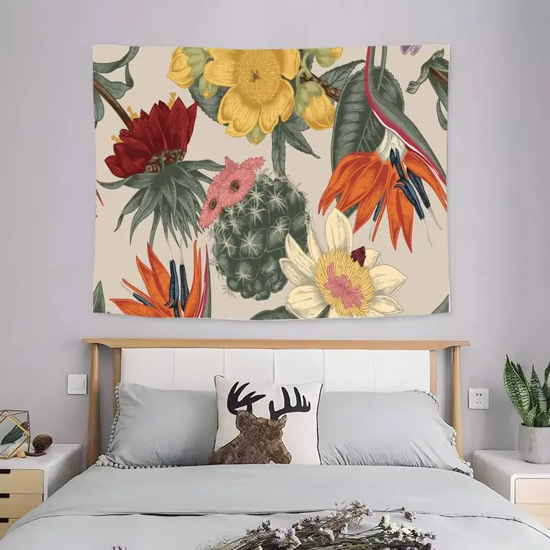 

Floral Print Tapestry Bohemian Decoration Pictures Room Wall Tapestries Wall Decorations Living Room Wall Cloth Tapestries Tapiz