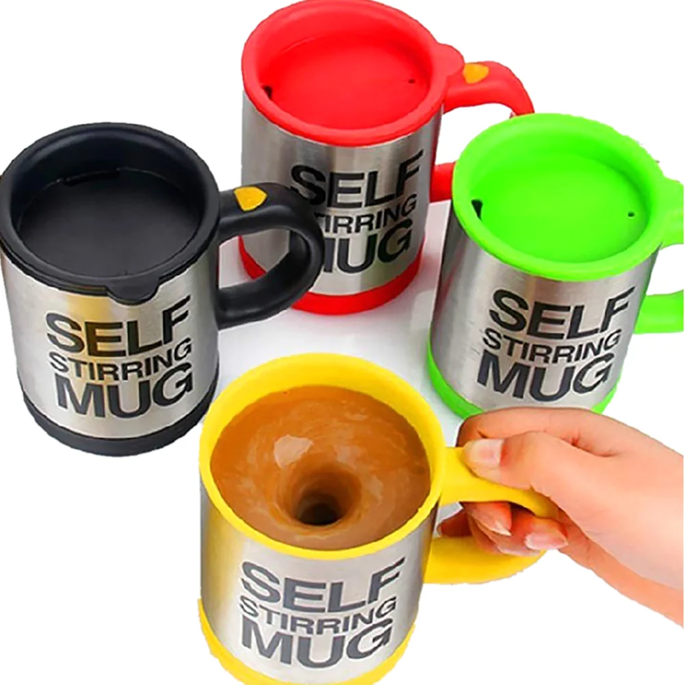 

400ml Stainless Steel Lazy Automatic Self Stirring Mug Coffee Milk Juice Mixing Cup Drinkware Kitchen Dining Gadgets