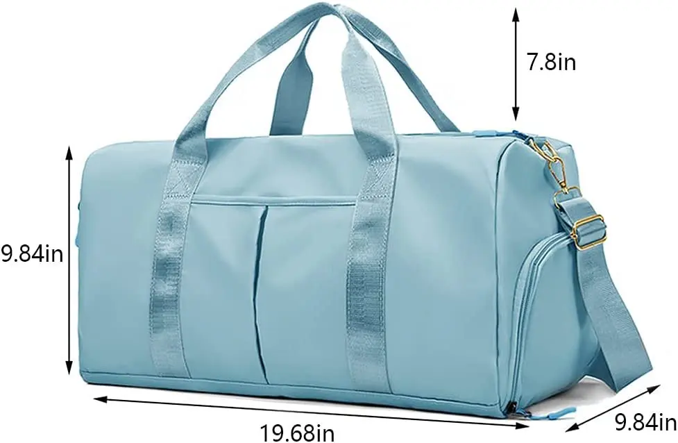 Waterproof Duffel Bag Pink For Women and Men Swim Sports Travel Gym Bag,19.68inch