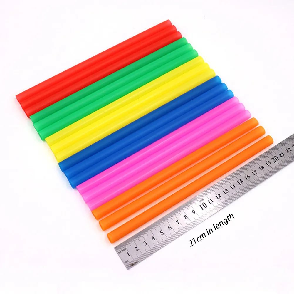 

100pcs Big Milkshake Straws Bubble Boba Milk Tea Plastic Thick Straws Smoothie Cold Drinking Drinkware Bar Accessories