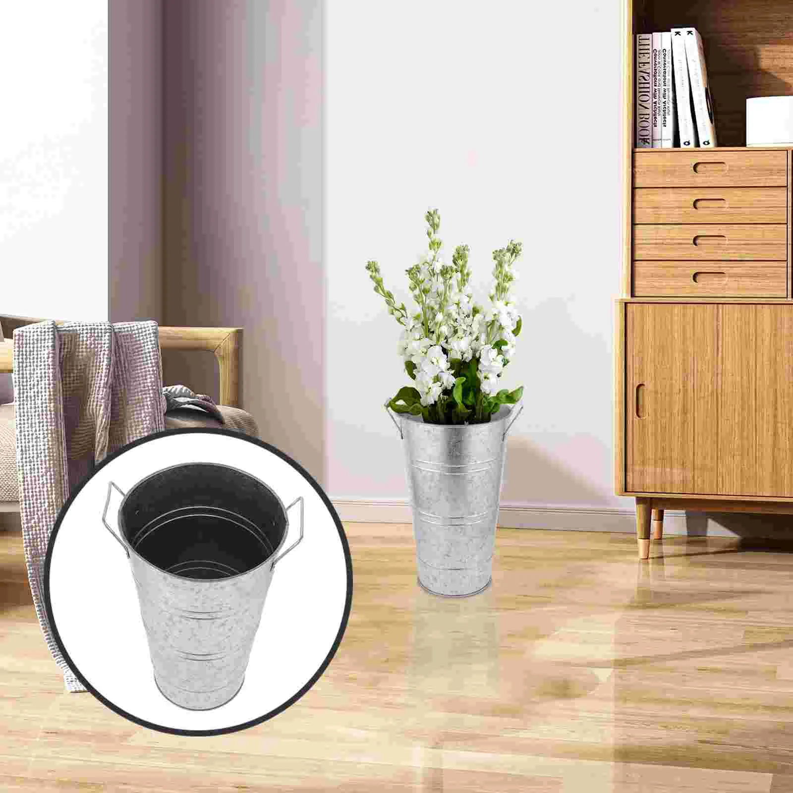 

Floral Arrangement Rustic Vase Rustic Vase Vintage Flower Bucket Vase Flower Arrangement Iron Vase