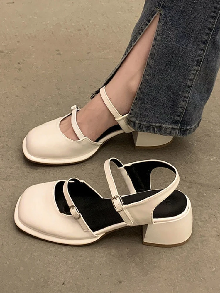 

Non-slip Round Toe Sandals Shoes Ladies Casual 2023 Summer Hollow Beach Elegant Shoes Korean Fashion Party Shoes Woman Design