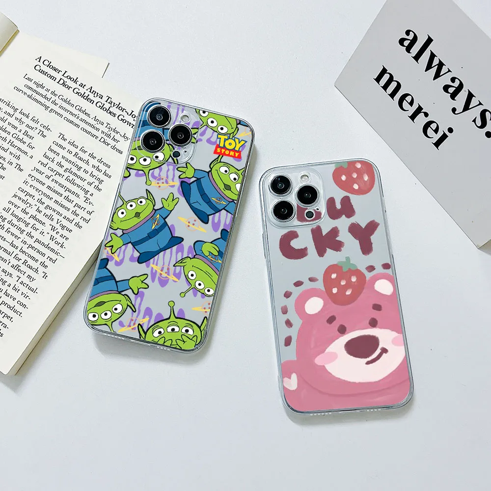 

Disney Toy Stroy Cute Lotso Phone Case For Samsung A53 A50 12 52 52S 51 72 71 73 81 91 32 22 A20 A30 A21S 4G 5G Transparent Capa