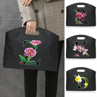 briefcase womens fashion durable computer bag unisex korean version briefcase flower color printing handbag large capacity