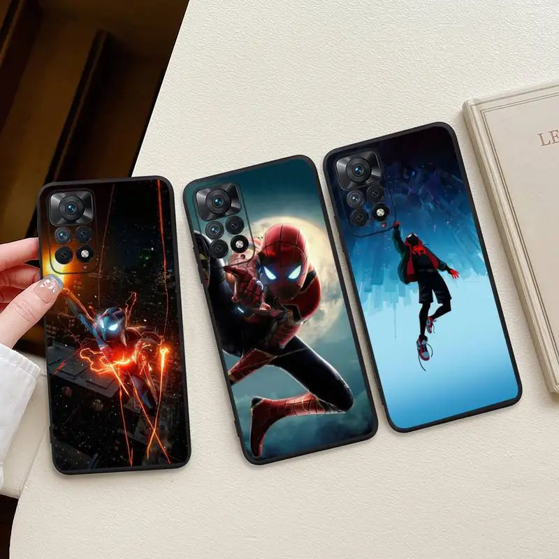 

Marvel Spiderman Phone Case For Redmi Note 11E 11S 11 10 9 Pro 9A K20 K30 K40 Soft Silicone Cover