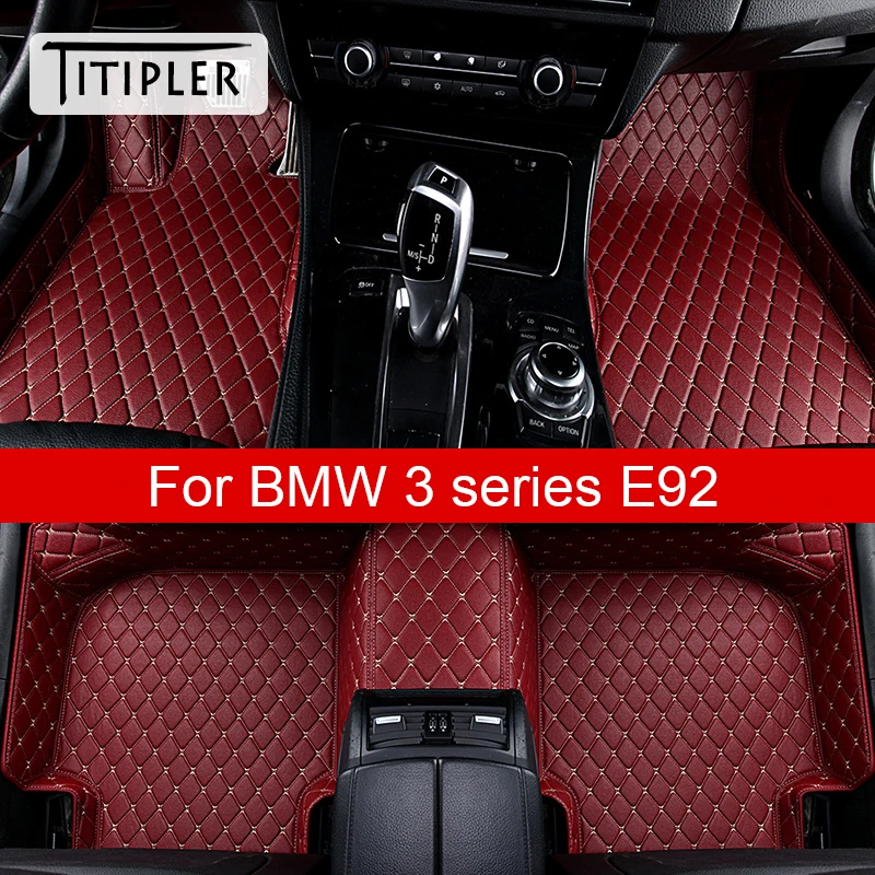 

TITIPLER Car Floor Mats For BMW 3 Coupe E92 320I 2doors 3 series Alfombrillas Foot Coche Accessories Auto