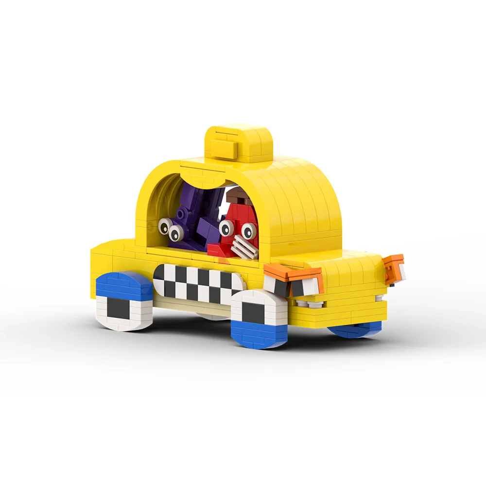 

Развивающий конструктор MOC «сделай сам», алфавит, Лори, такси, мультяшный автомобиль, строительные блоки, игрушки для букв, легенда, английский, подарок для детей на день рождения