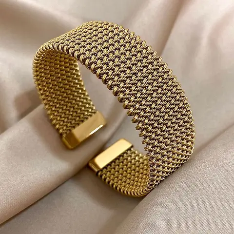 Браслеты-манжеты Slavena из нержавеющей стали