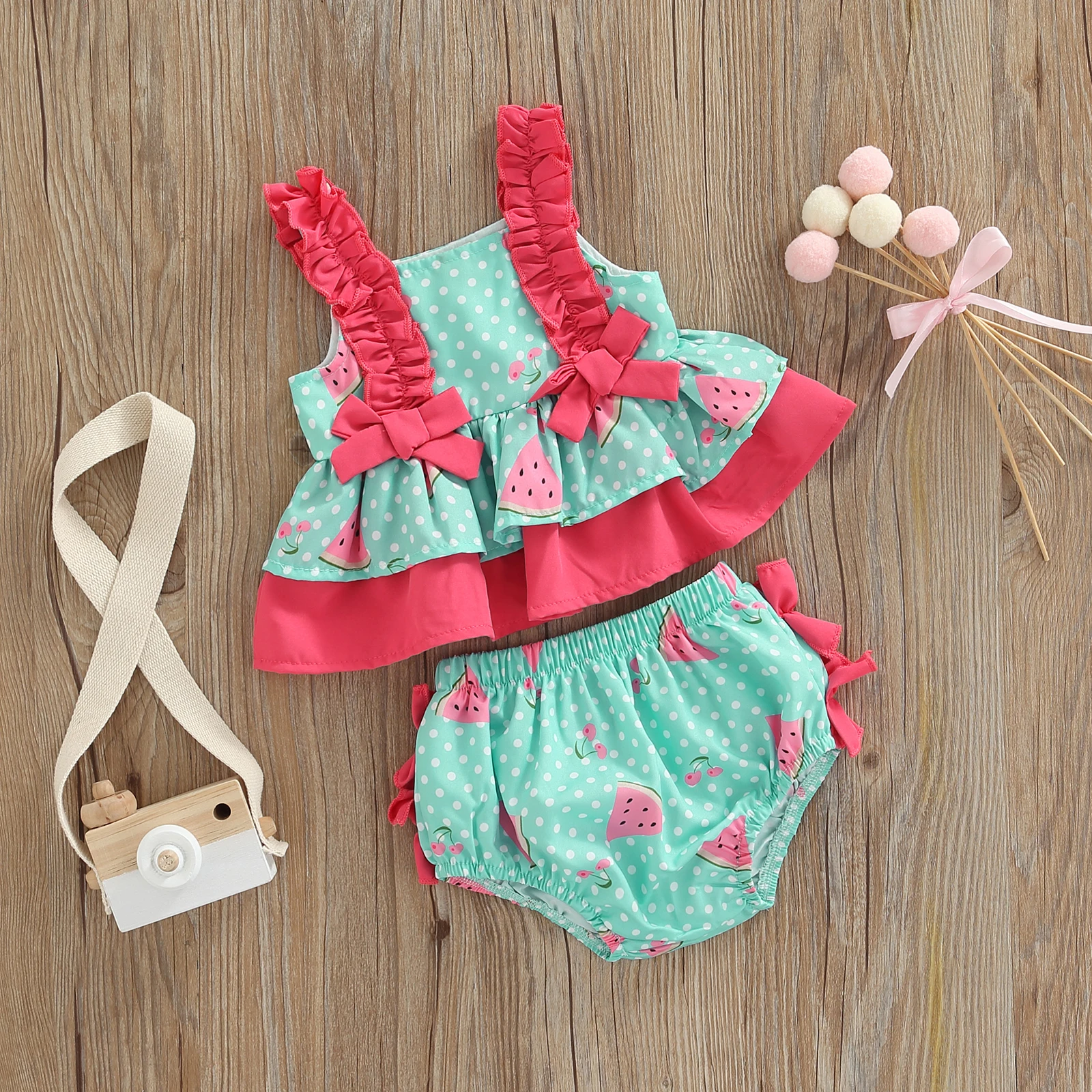 Ma &amp Baby 0-18M комплект одежды для новорожденных маленьких девочек с бантом блузка