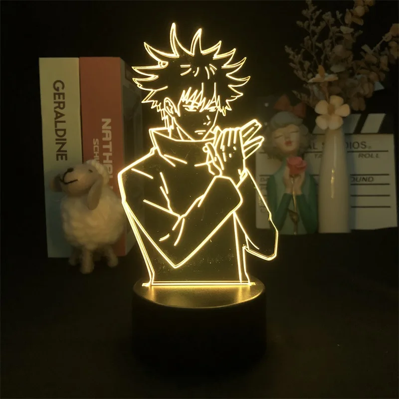 

Jujutsu Kaisen Fushiguro Megumi 3d led lamp for bedroom night lights anime figure avatar room decor Decoration mange cute gift