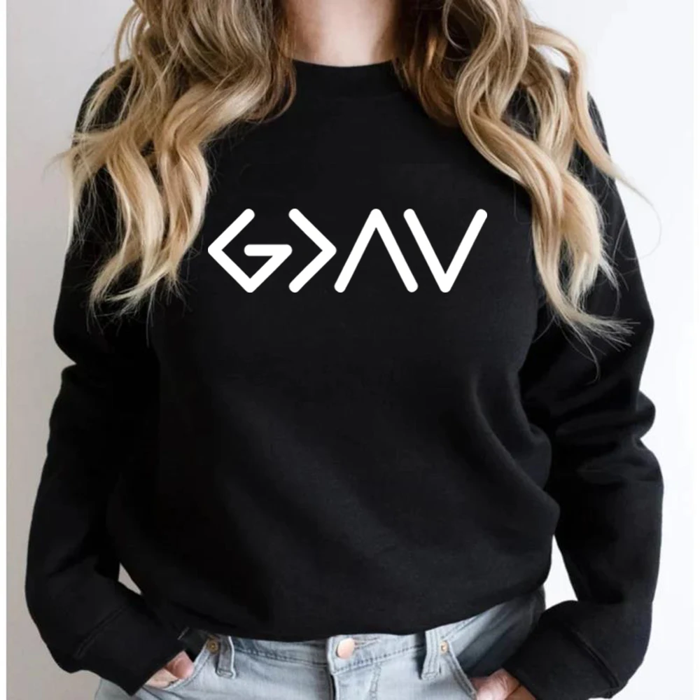 

God Is Greater Than The Highs and Lows Sweatshirt Christian Hoodie Bible Jesus Lover Gift Faith Sweatshirt Jesus Pullover Tops