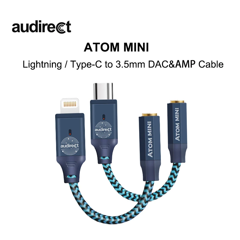 

Audirect ATOM MINI Type-C до 3,5 мм, усилитель для наушников, USB DAC ES9280AC PRO chip PCM768 DSD512