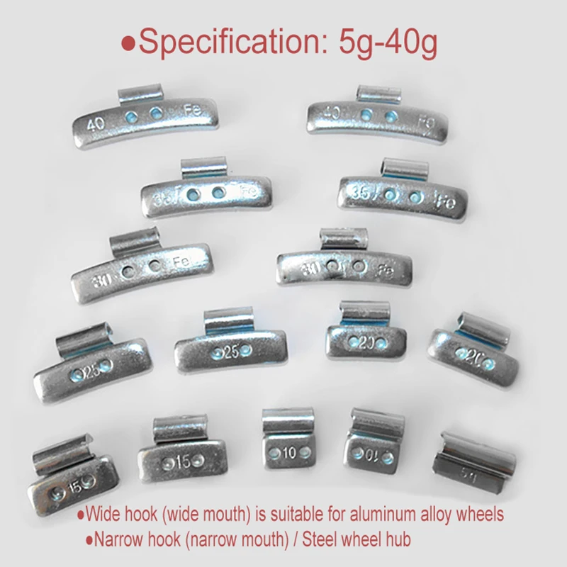 

50PCS Universal Wheel Tyre Balancing Weights Auto Accessories Car Truck Wheel Tire Balance Weights 40g