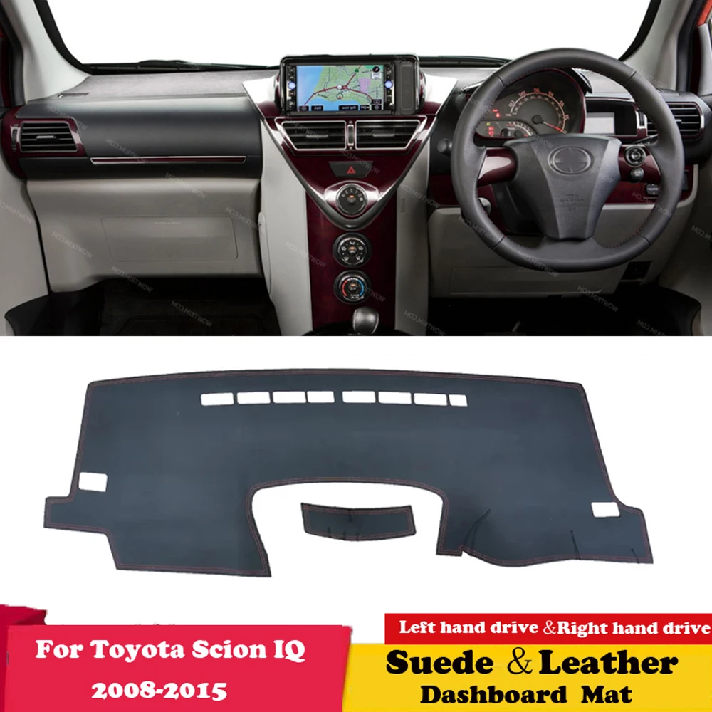 

Для Toyota Scion IQ EV 2009 2015 2017 2019-2021 100G J1 замшевый кожаный коврик для приборной панели автомобильные аксессуары