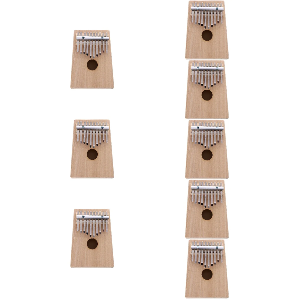 

8 Sets Flat Thumb Child Portable Piano Hand Painted Top Bottom Plywood Drawing Finger