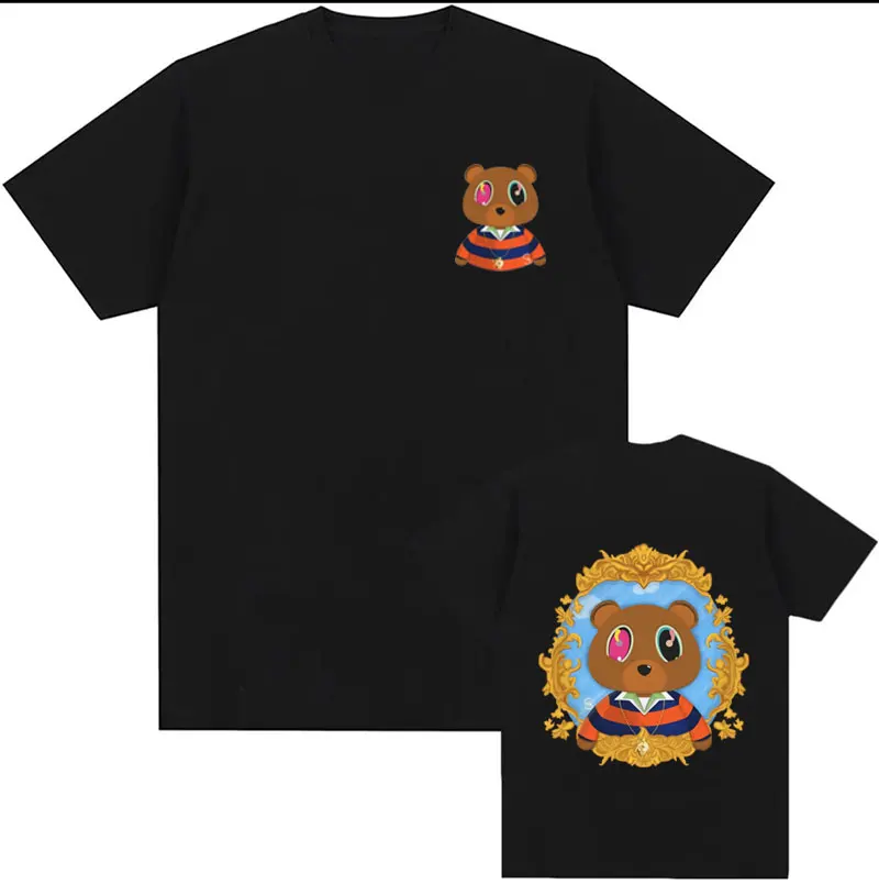 Kanye West College Dropout YE Bear сборная футболка Yeezy мужская женская одежда в стиле хип-хоп