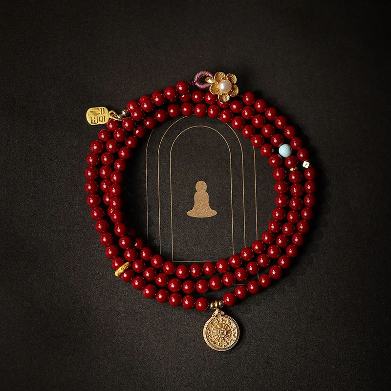 Натуральная НЕОБРАБОТАННАЯ руда с высоким содержанием Cinnabar, цвет фиолетовый золото, искусственное колье, подвеска Jiugong, женский подарок