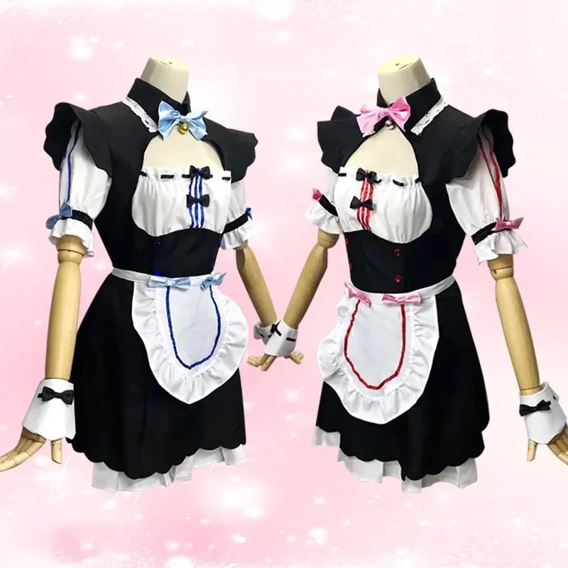 Chocola NEKOPARA Косплей Vanilla Maid Dress Костюм Cat Neko Girl Женский Игра