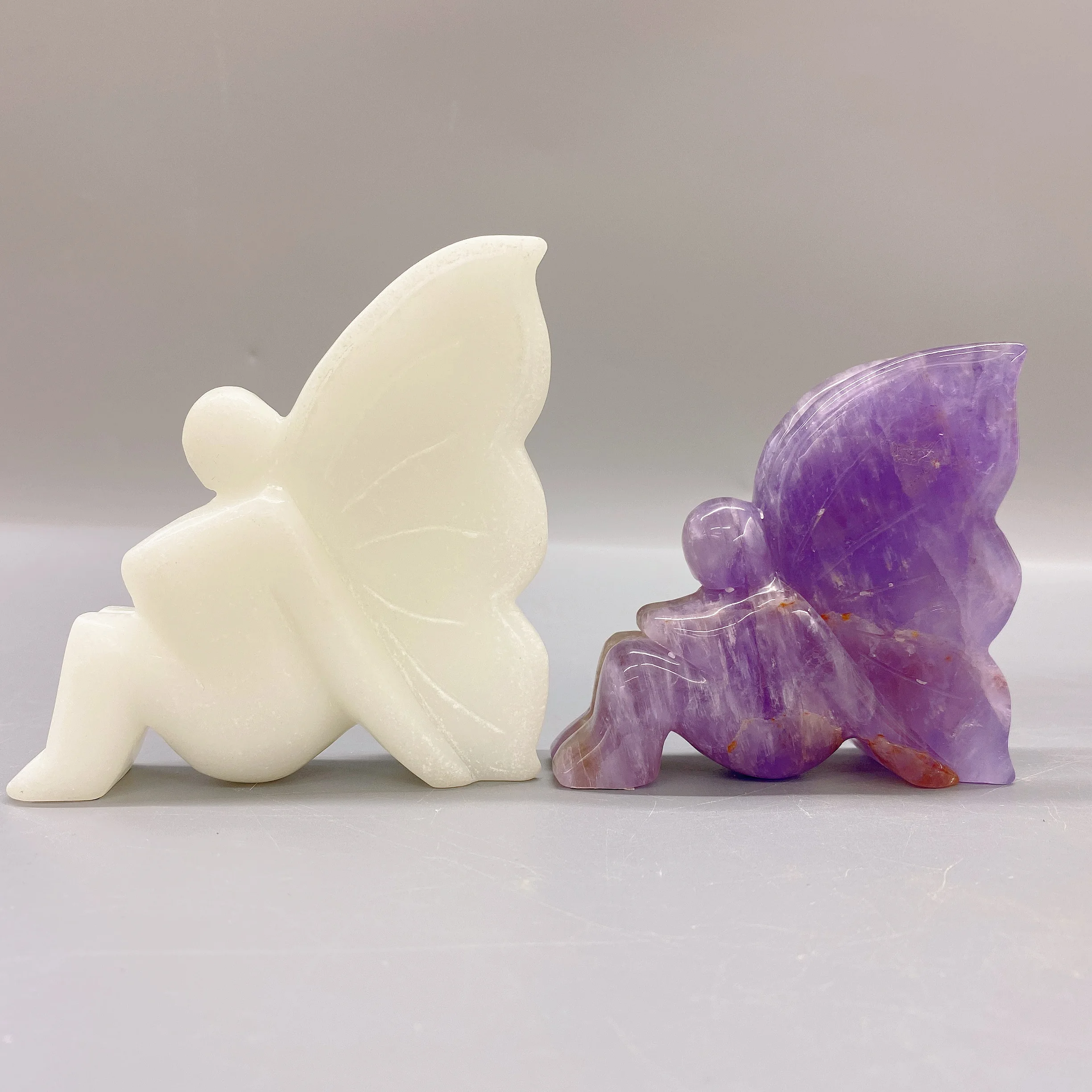 

Natural Gemstone Lucky Stone Healing Crystal Crafts Flying Butterfly For Table Top