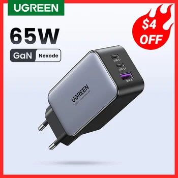 UGREEN 65W GaN Charger Quick Charge 4.0 3.0 Type C PD USB Charger for iPhone 15 14 13 Pro Max Fast Charger For Laptop PD Charger
